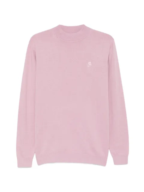 Karl Lagerfeld logo-patch ribbed-trim sweater