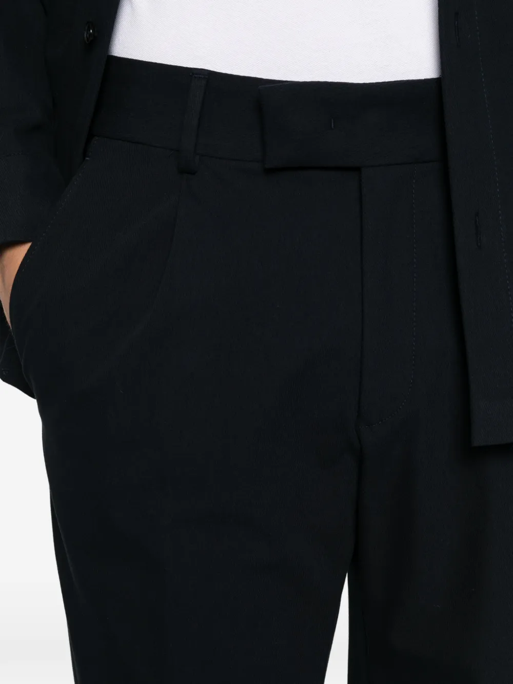 Karl Lagerfeld Broek met riemlussen Blauw