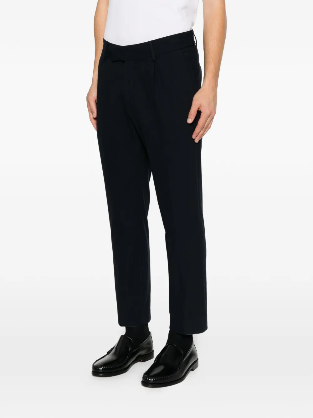 Karl Lagerfeld Broek met riemlussen Blauw