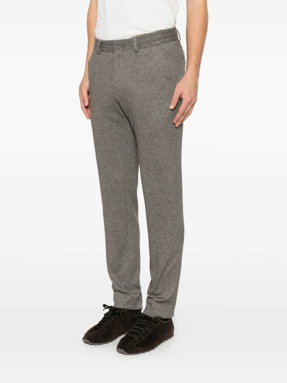 Karl Lagerfeld Pantalon met riemlussen Bruin
