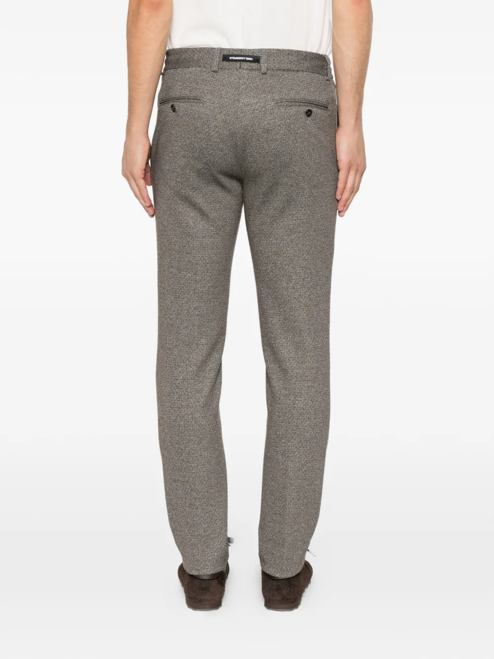 Karl Lagerfeld Pantalon met riemlussen Bruin