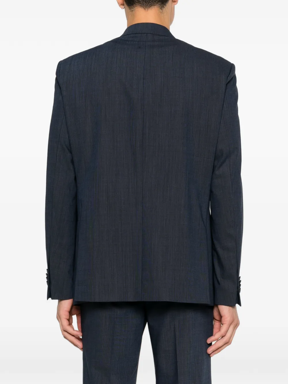 Karl Lagerfeld Blazer met enkele rij knopen en gekerfde revers Blauw