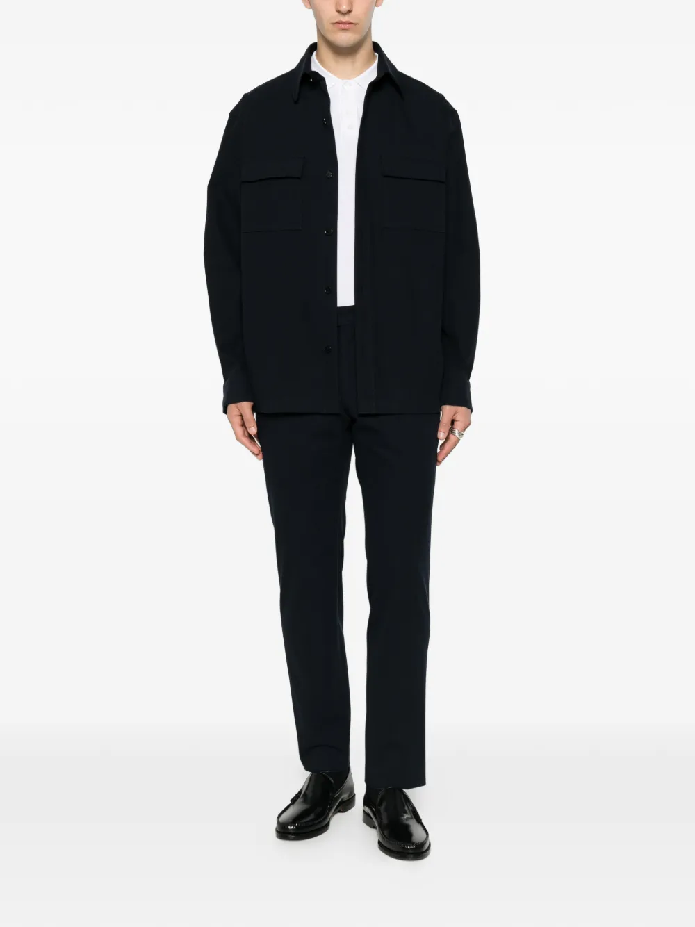 Karl Lagerfeld Broek met logopatch Blauw