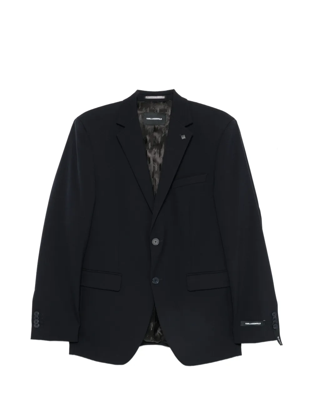 Karl Lagerfeld single-breasted buttoned blazer - Blau