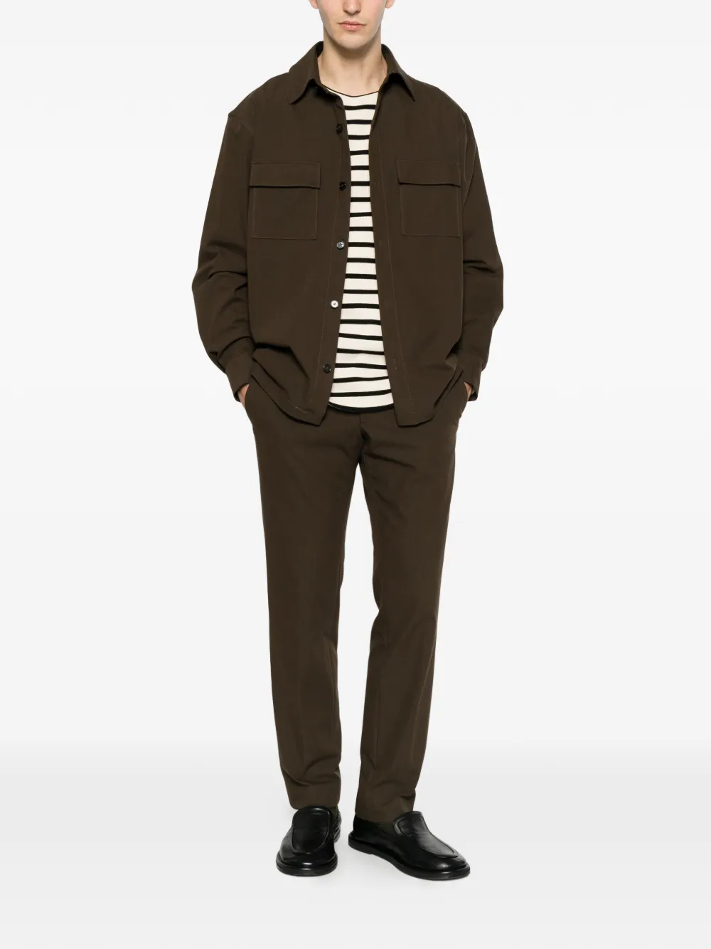 Karl Lagerfeld Broek met logopatch Bruin
