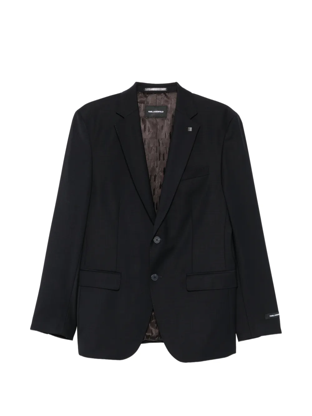 Karl Lagerfeld single-breasted buttoned blazer - Blu