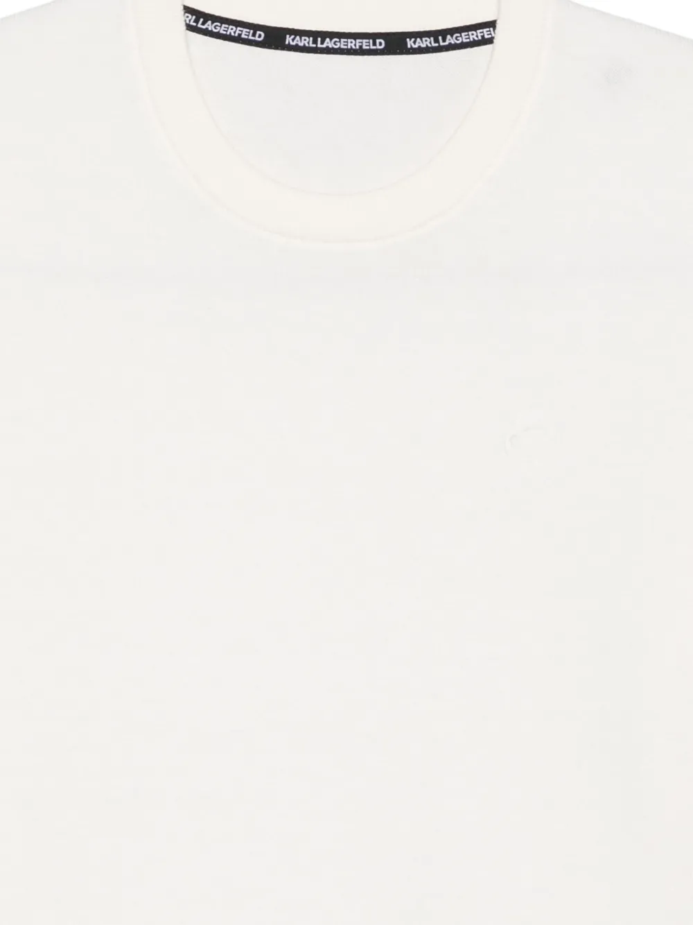 Karl Lagerfeld Trui met geborduurd logo en ronde hals Wit