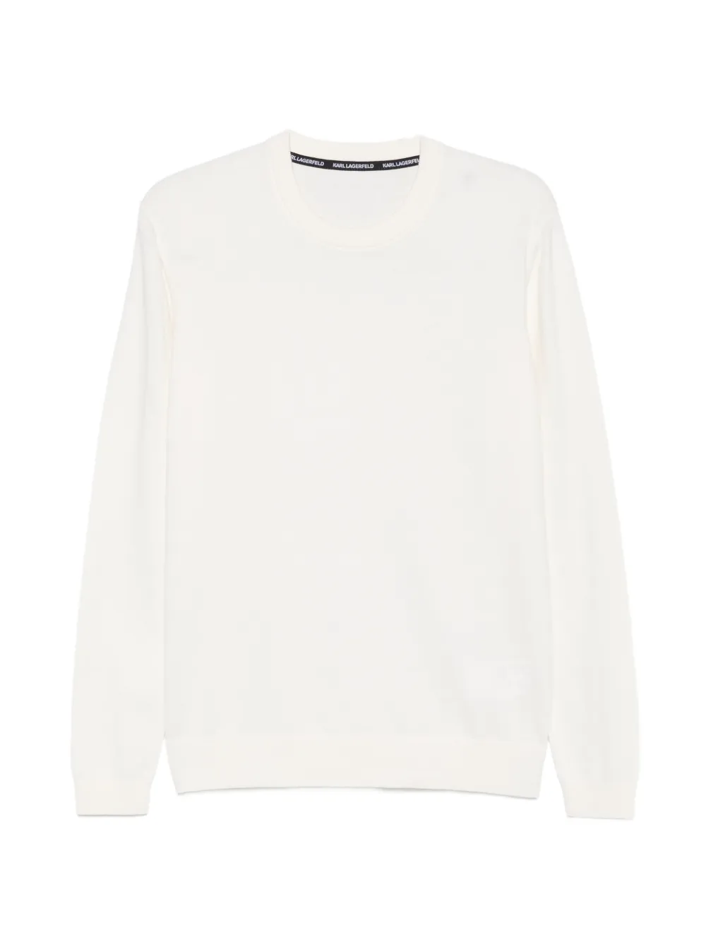 Karl Lagerfeld logo-embroidered crew-neck sweater - Bianco