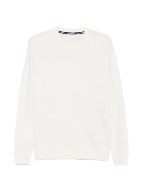 Karl Lagerfeld logo-embroidered crew-neck sweater