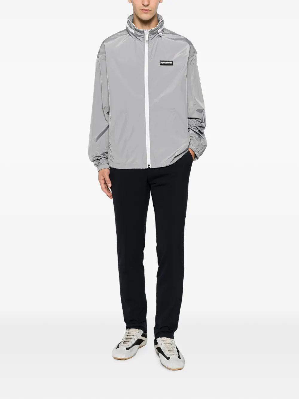 Karl Lagerfeld Broek met logopatch Blauw