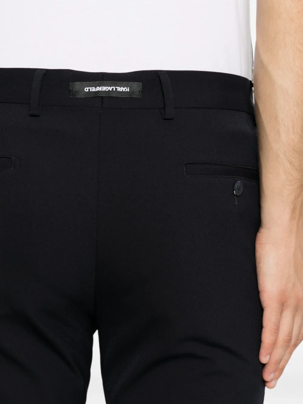 Karl Lagerfeld Broek met logopatch Blauw