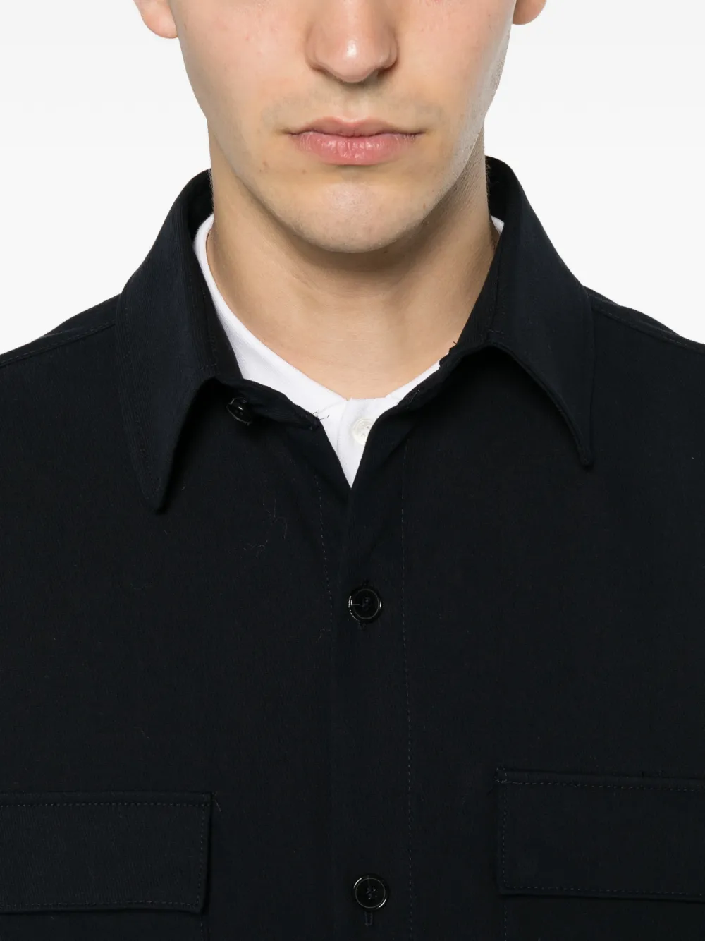 Karl Lagerfeld Shirtjack met borstzak Blauw