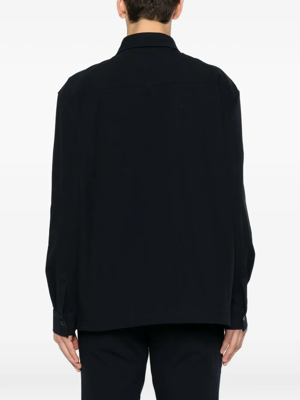 Karl Lagerfeld Shirtjack met borstzak Blauw