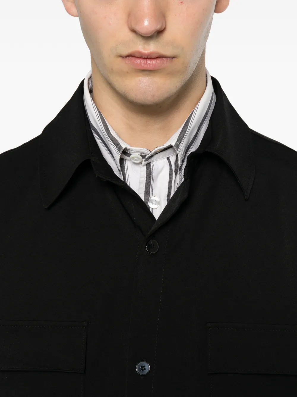 Karl Lagerfeld Shirtjack met klepzak Zwart