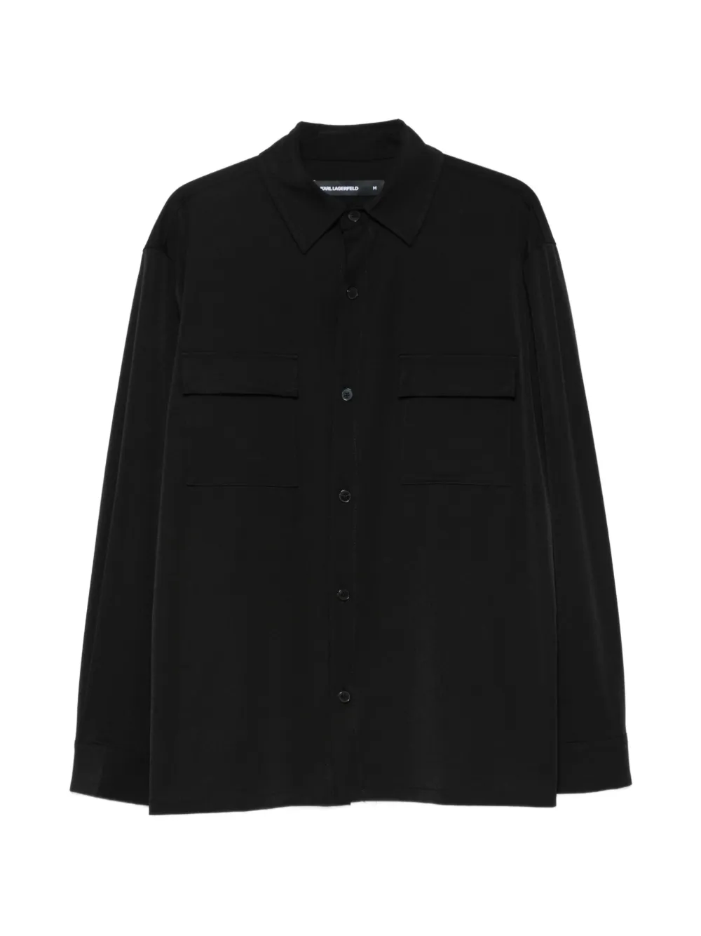 Karl Lagerfeld flap-pocket overshirt - Nero