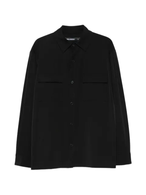 Karl Lagerfeld flap-pocket overshirt