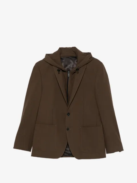 Karl Lagerfeld hooded single-breasted jacket