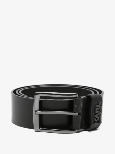 Karl Lagerfeld logo-plaque buckle belt