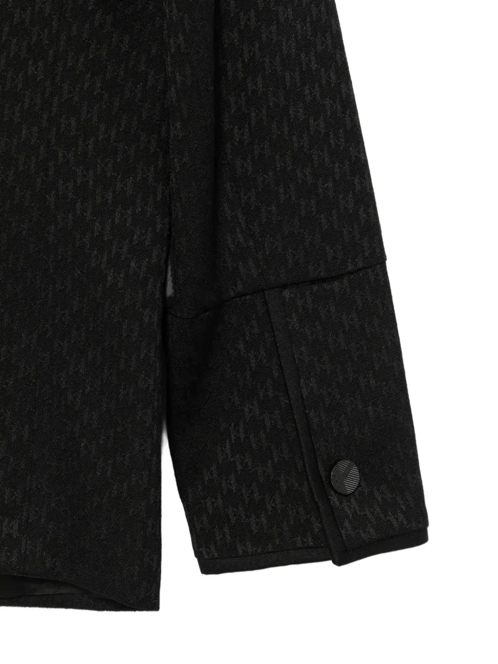 Karl Lagerfeld Blazer met gekerfde revers en monogram-patroon Zwart