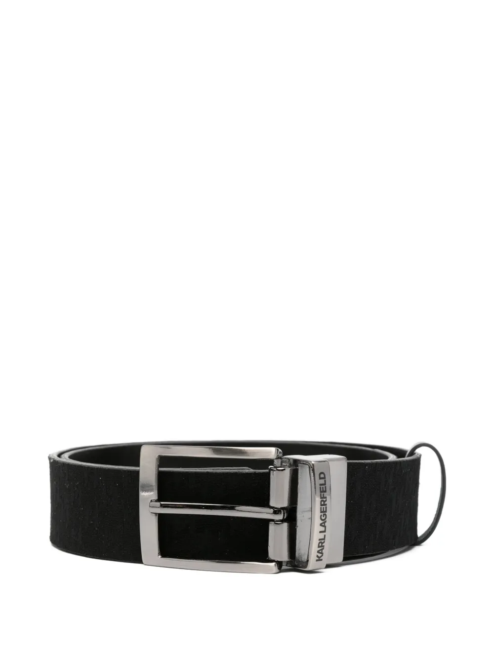 Karl Lagerfeld monogram-pattern belt - Nero