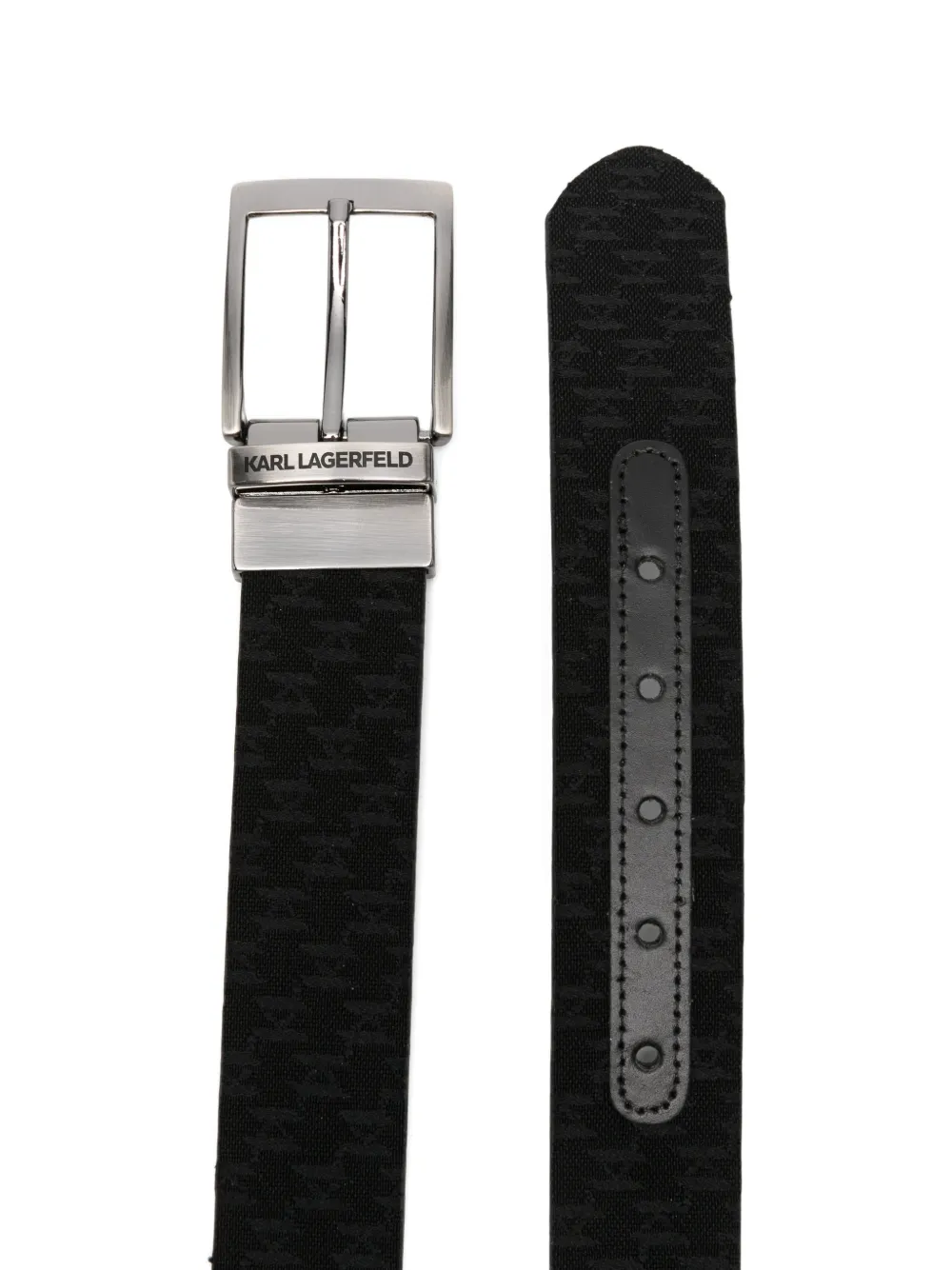 Karl Lagerfeld Riem met monogramprint Zwart