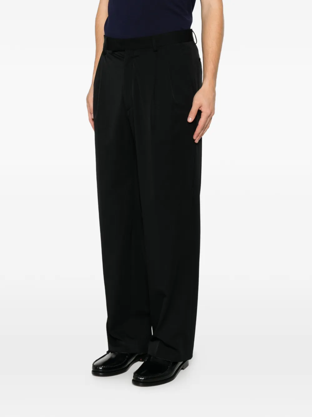Karl Lagerfeld Broek met plooien Zwart