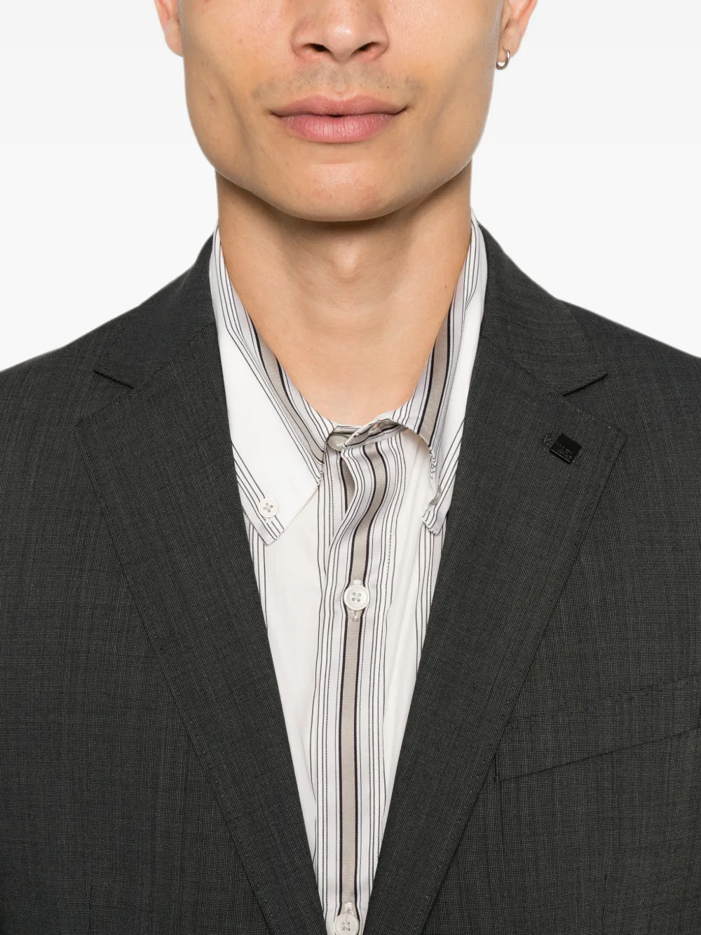Karl Lagerfeld Jack met enkele rij knopen Grijs