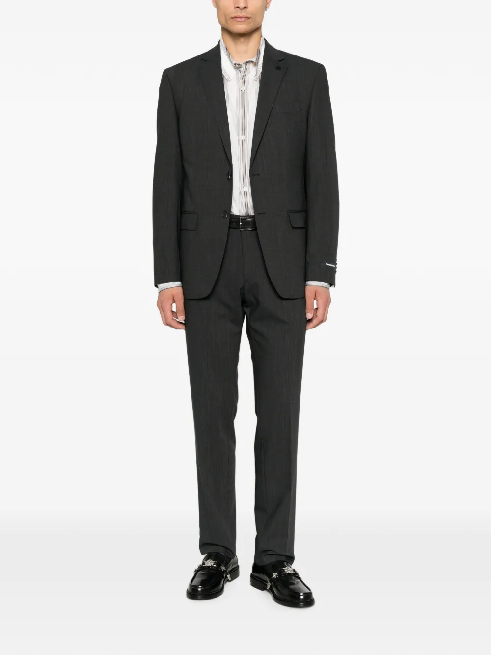 Karl Lagerfeld Jack met enkele rij knopen Grijs