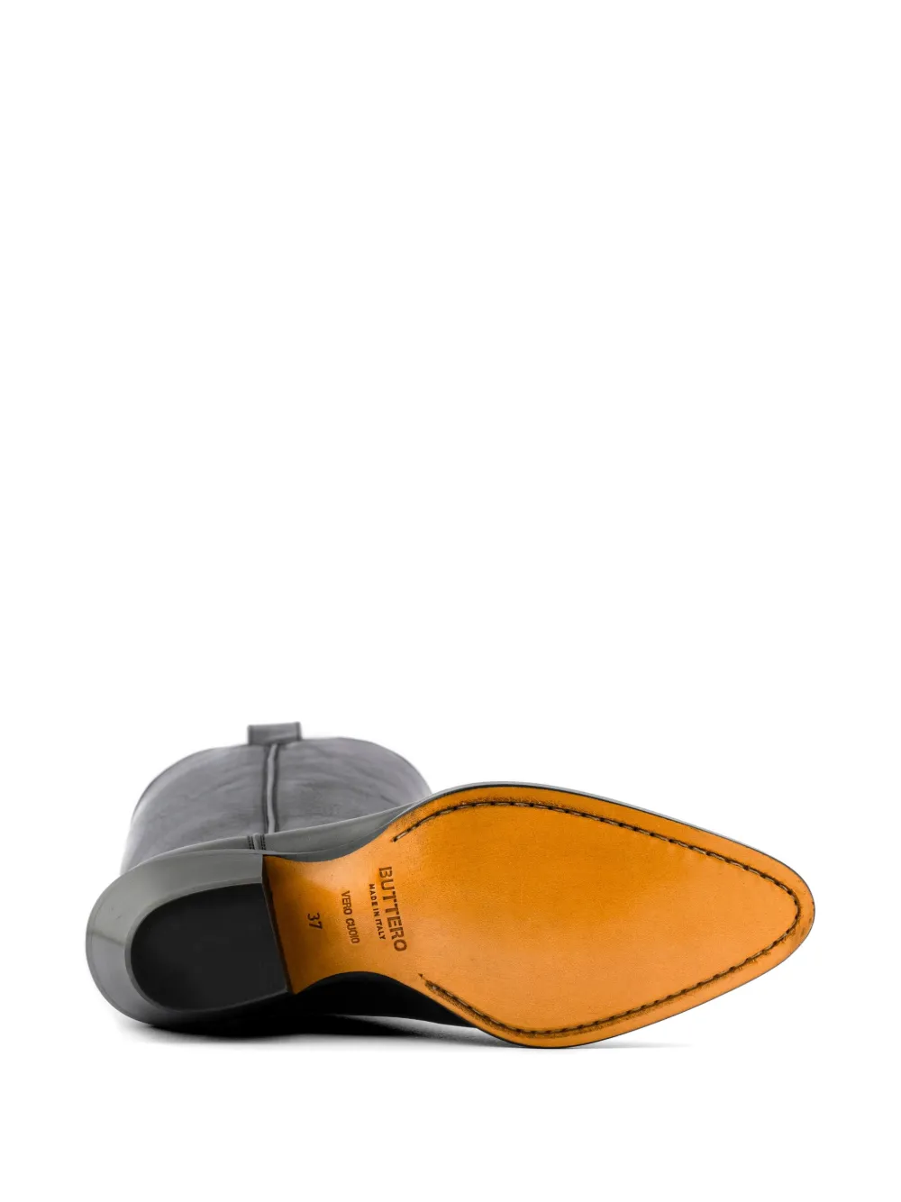 Buttero embroidered leather boots Zwart