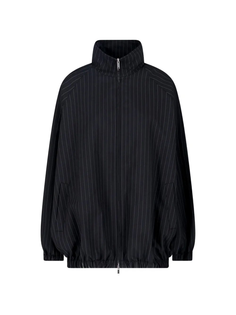 The Frankie Shop Baxter stripe-pattern bomber jacket - Schwarz