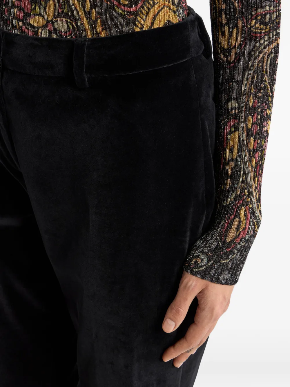 ETRO Fluwelen broek Zwart