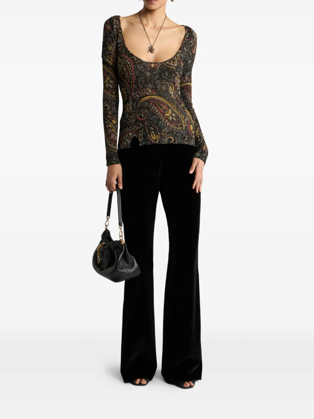 ETRO Fluwelen broek Zwart