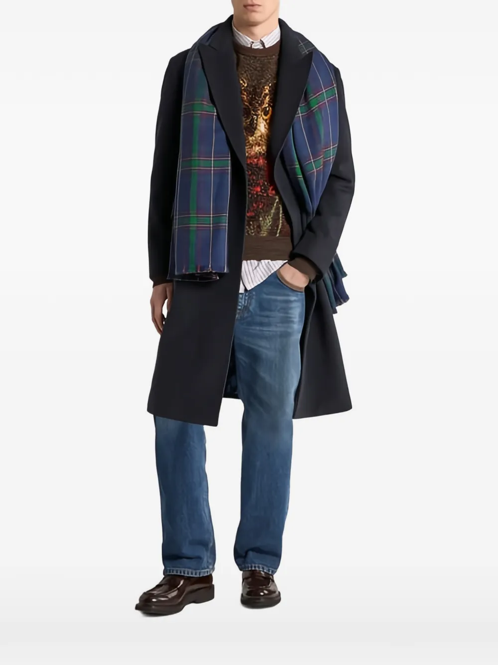 ETRO Cappotto doppiopetto in cashmere - Blu