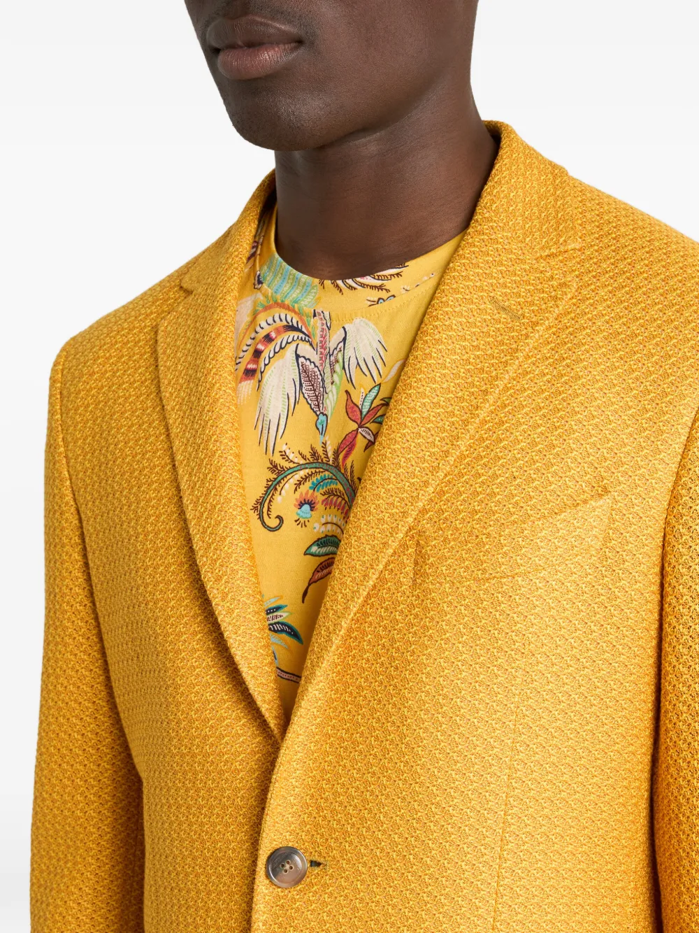 ETRO Katoenen jersey blazer Geel