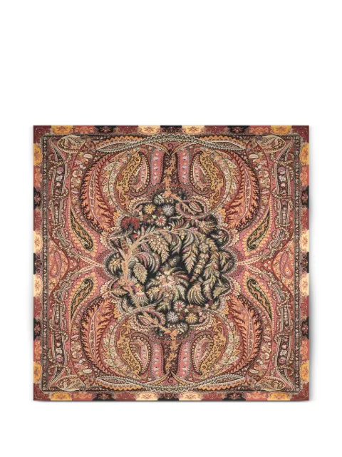 ETRO wool and silk shawl with print