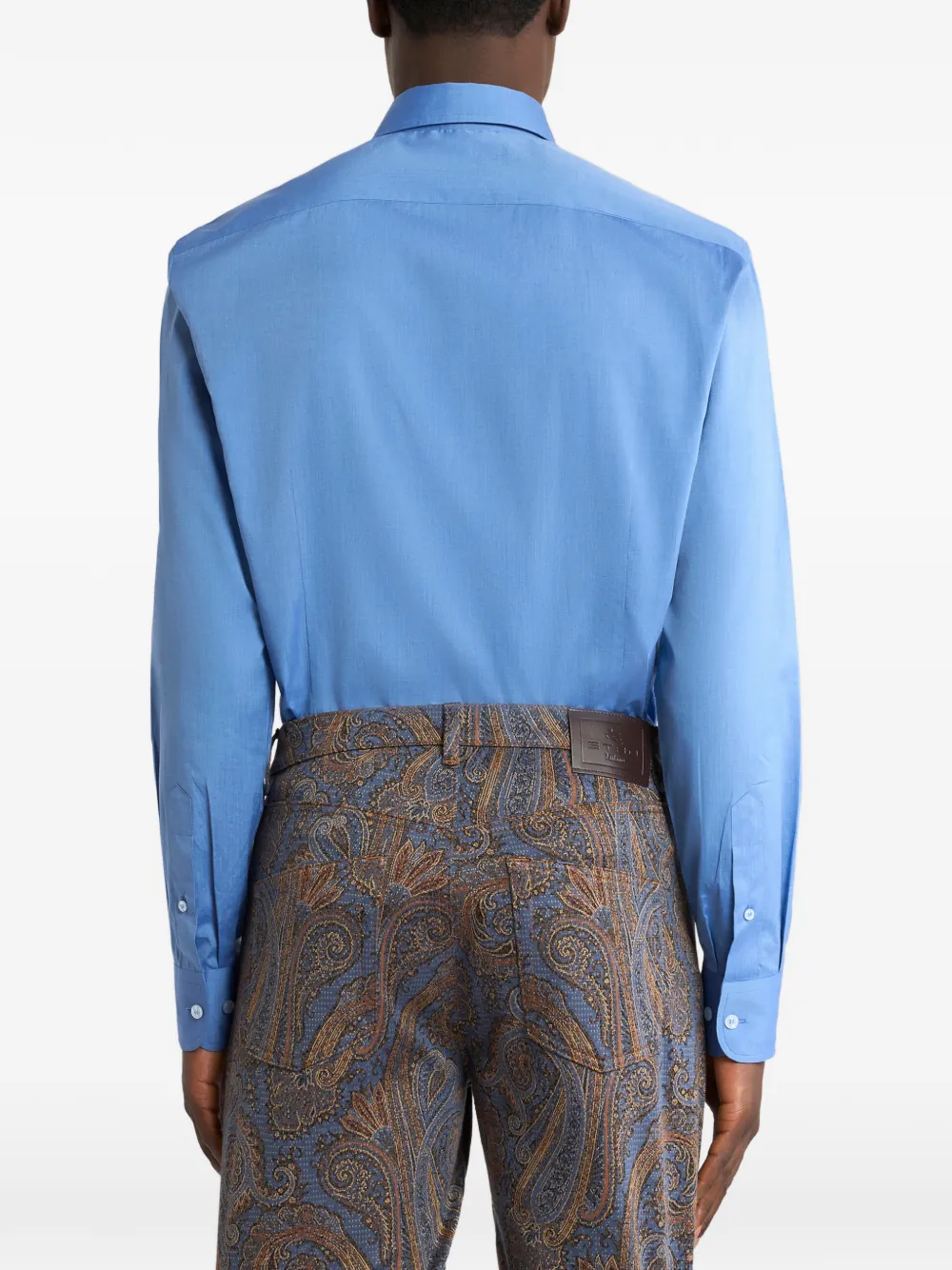 ETRO Overhemd met Pegaso-borduurwerk Blauw
