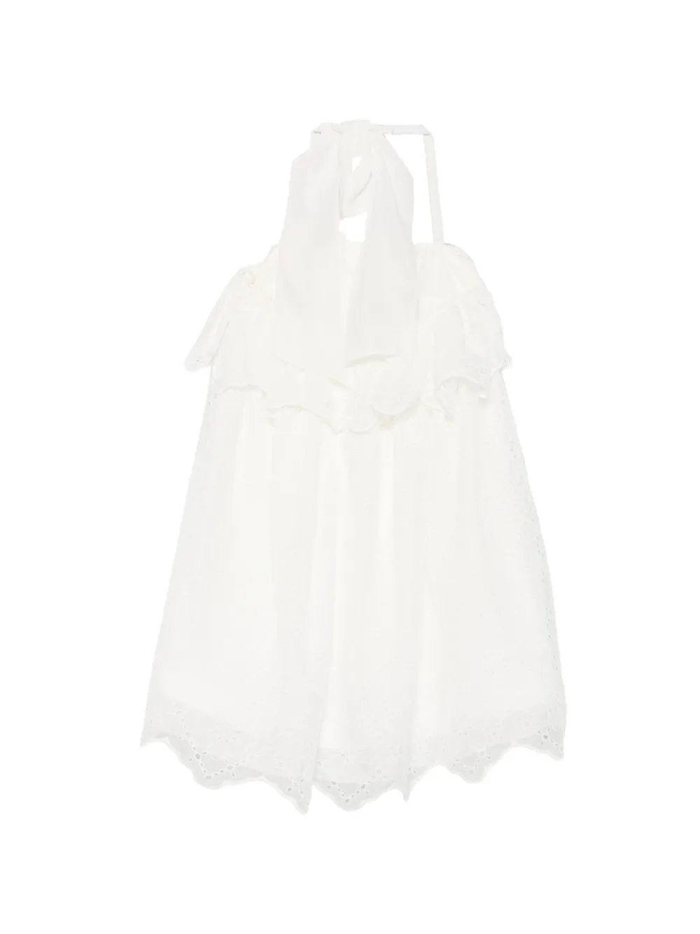 Mi Sol Broderie anglaise jurk Wit