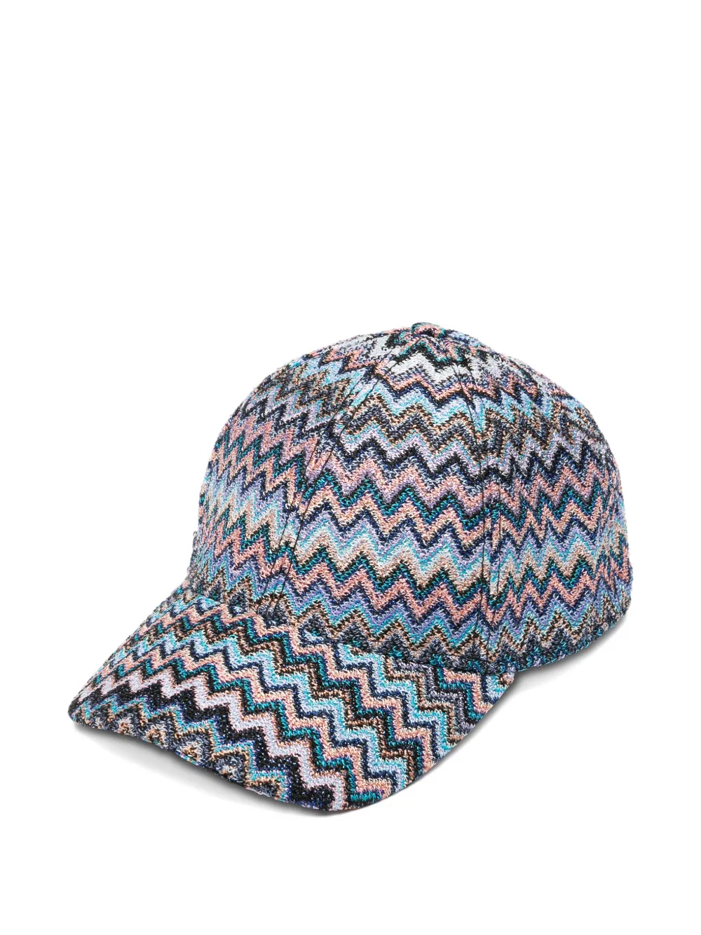 Missoni zigzag-knit baseball cap - Blu