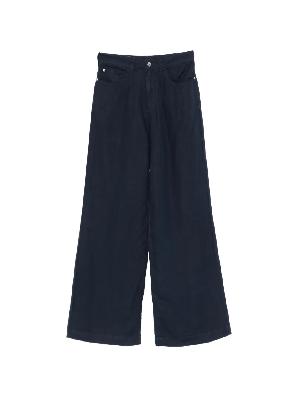 Emporio Armani wide-leg linen trousers - Blu