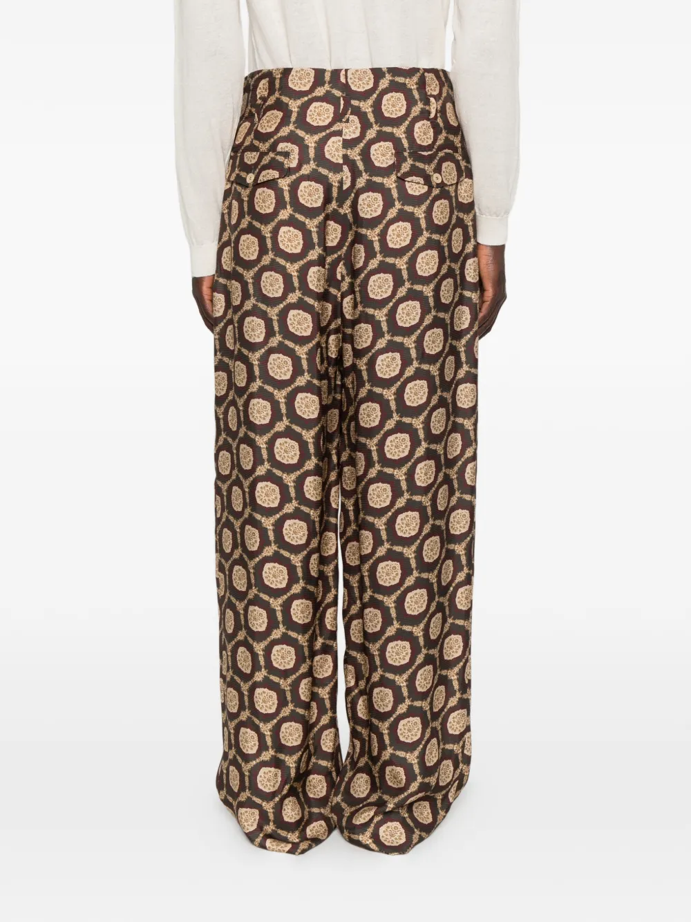 Emporio Armani Broek met print Bruin
