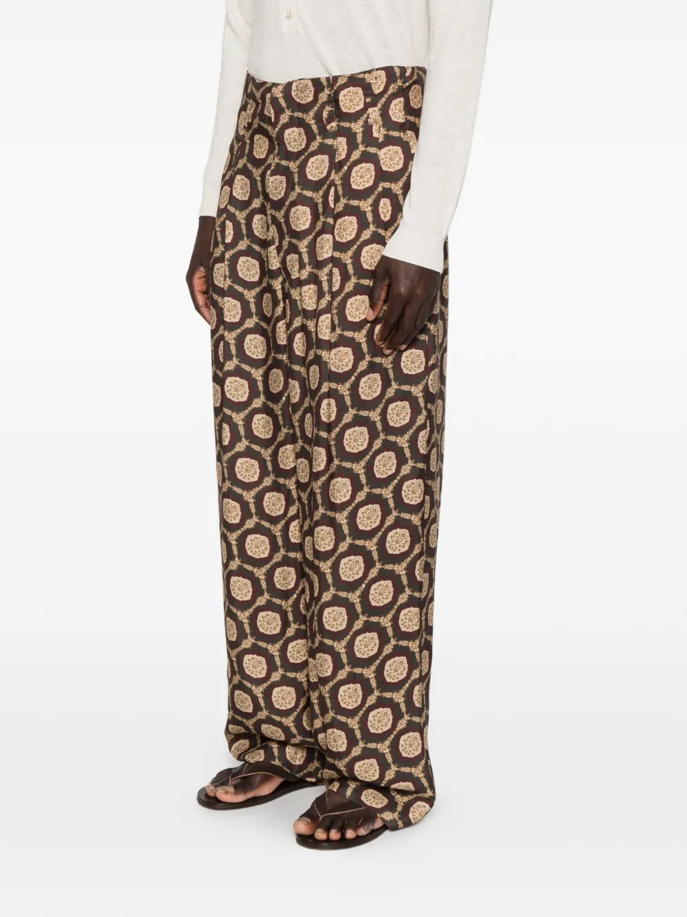 Emporio Armani Broek met print Bruin