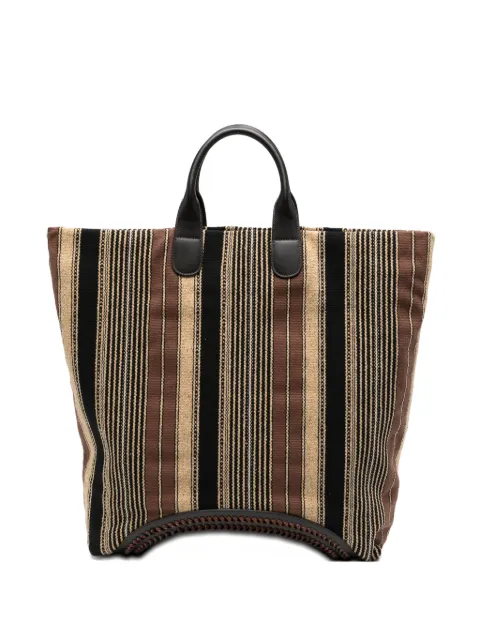 Emporio Armani striped-pattern tote bag