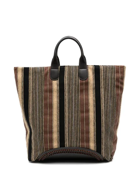 Emporio Armani striped-pattern tote bag