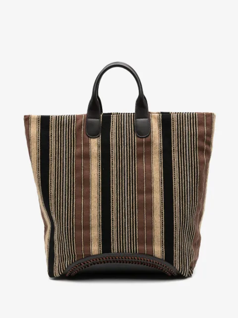 Emporio Armani striped-pattern tote bag