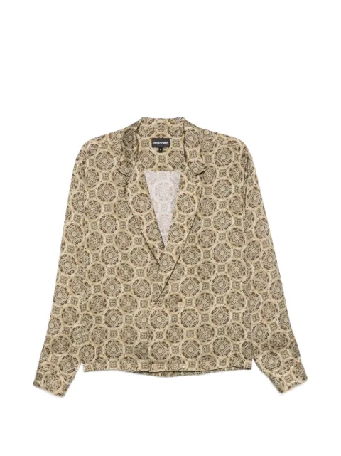 Emporio Armani geometric-print double-breasted shirt
