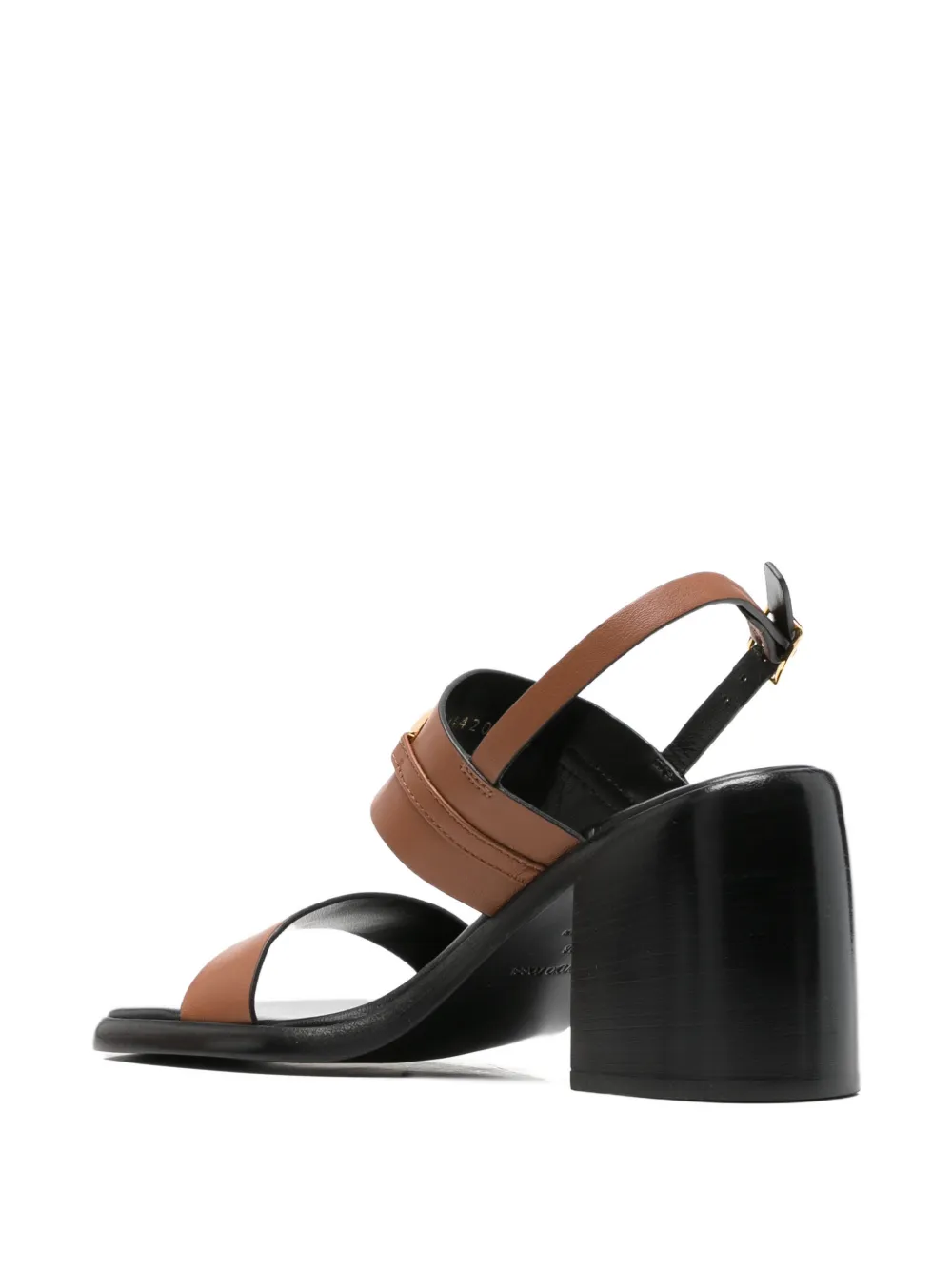 Sergio Rossi logo-plaque buckle-fastening sandals Beige