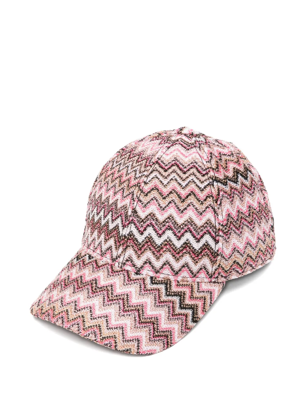 Missoni zigzag-knit baseball cap - Rosa