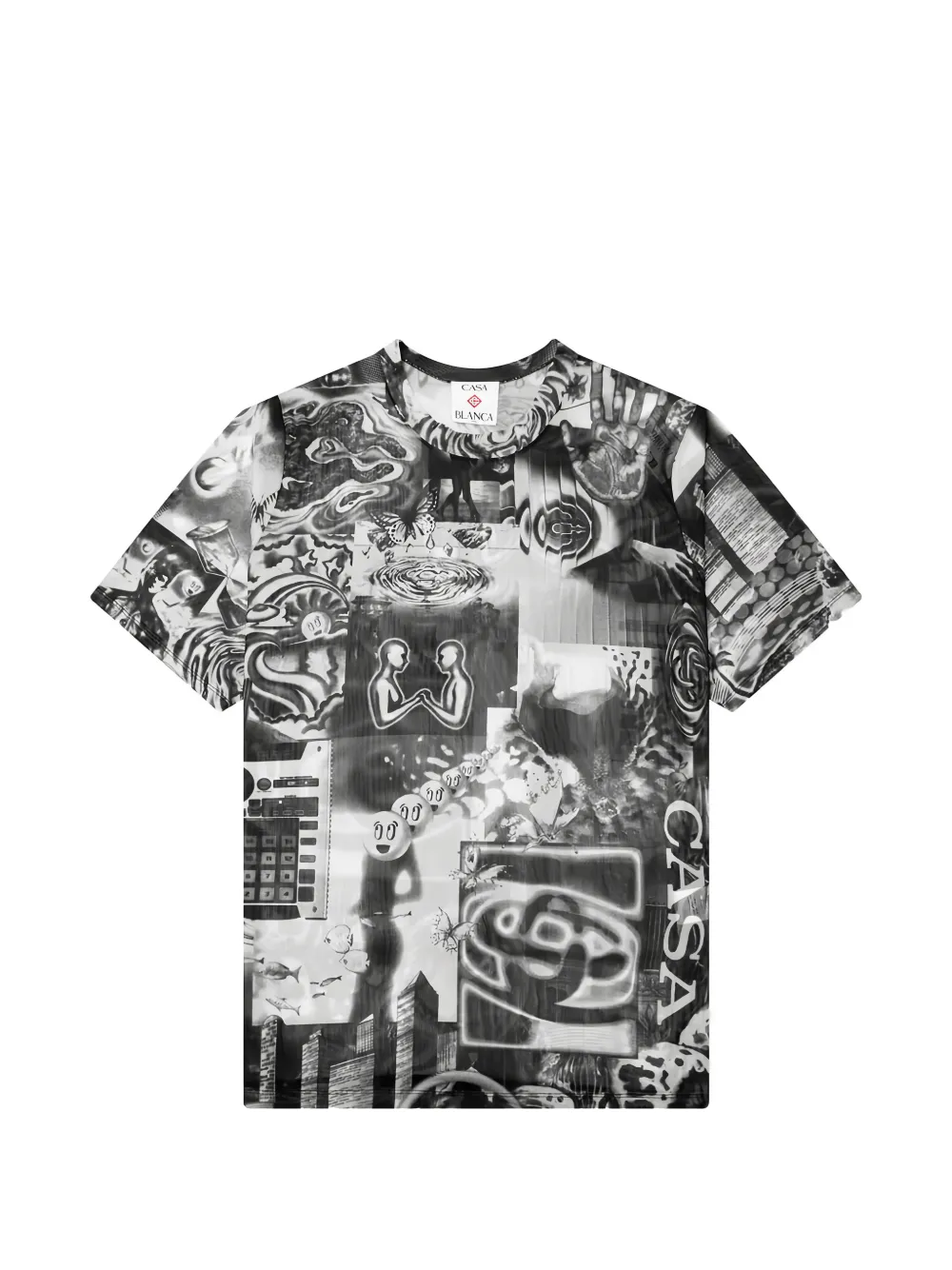 Casablanca Rave Collage patchwork-print T-shirt - Grau