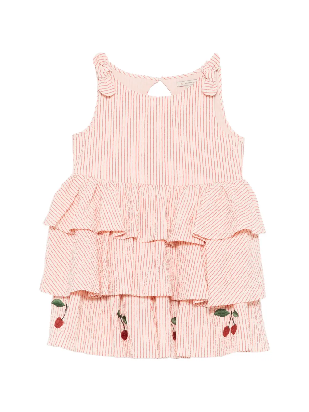 Konges Sløjd Ellie striped tiered ruffled dress - Toni neutri