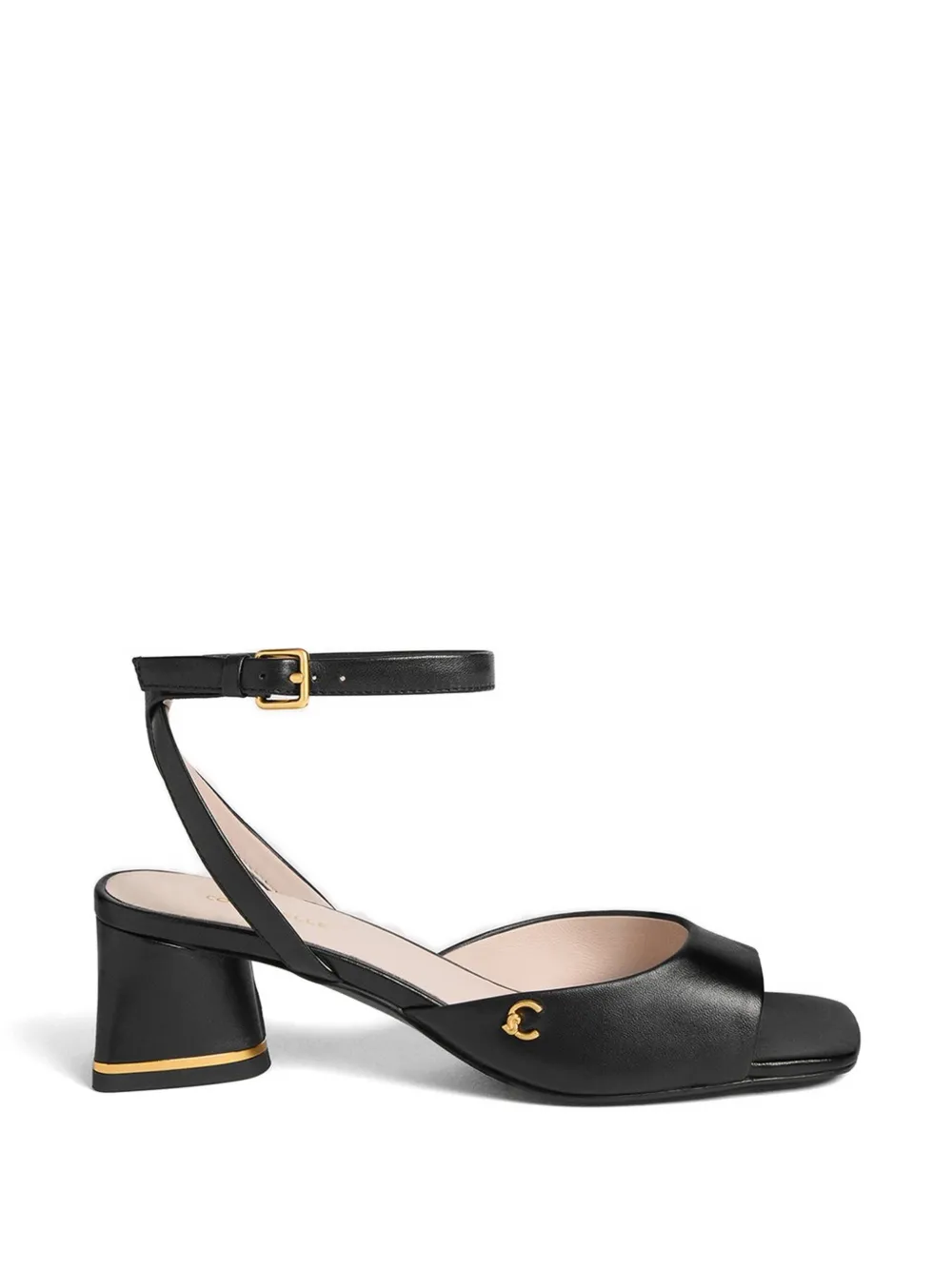 Coccinelle C-Everyday logo-plaque ankle-strap sandals - Black